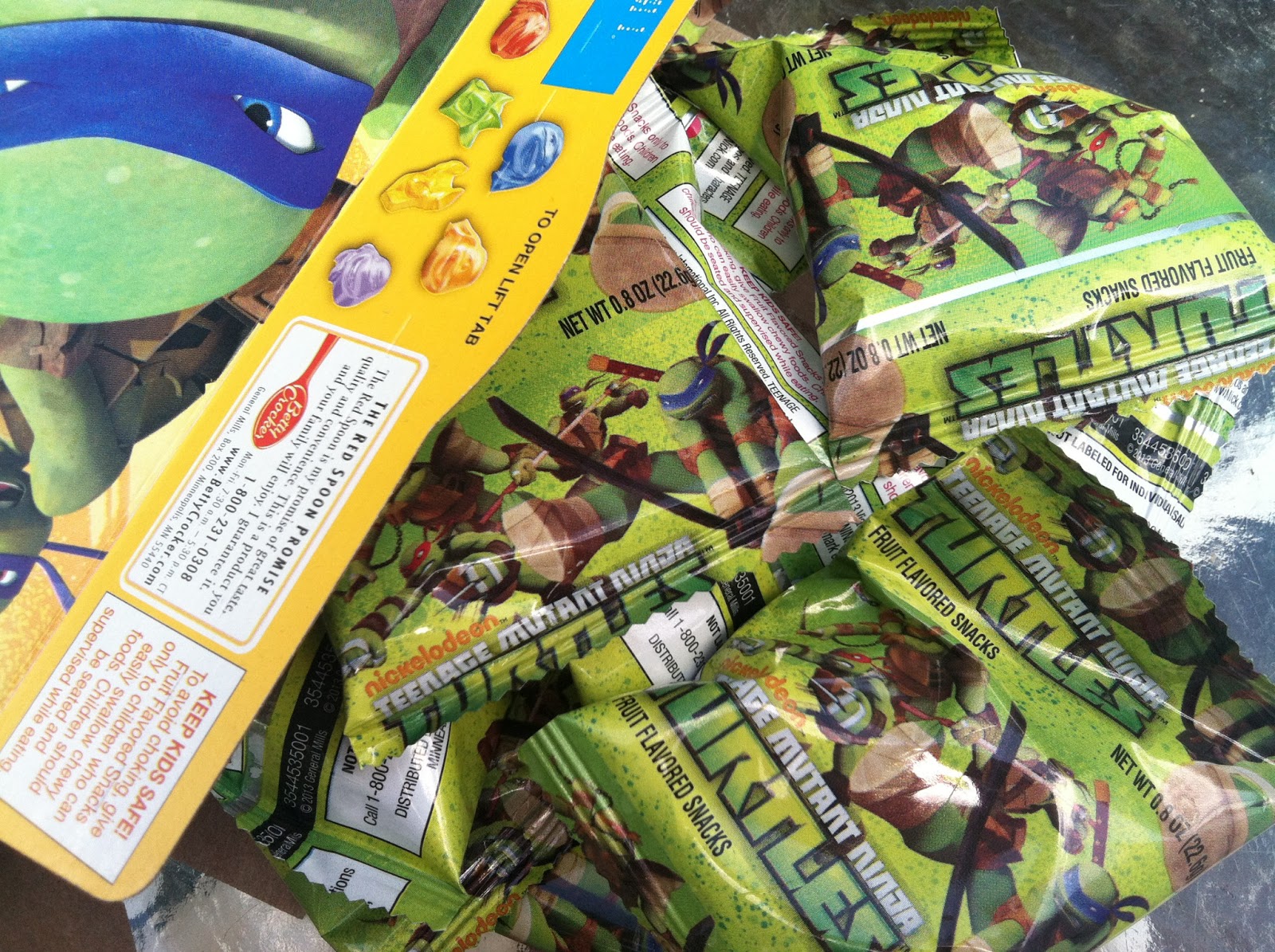 Betty Crocker Fruit Snack Value Pack, Ninja Turtles