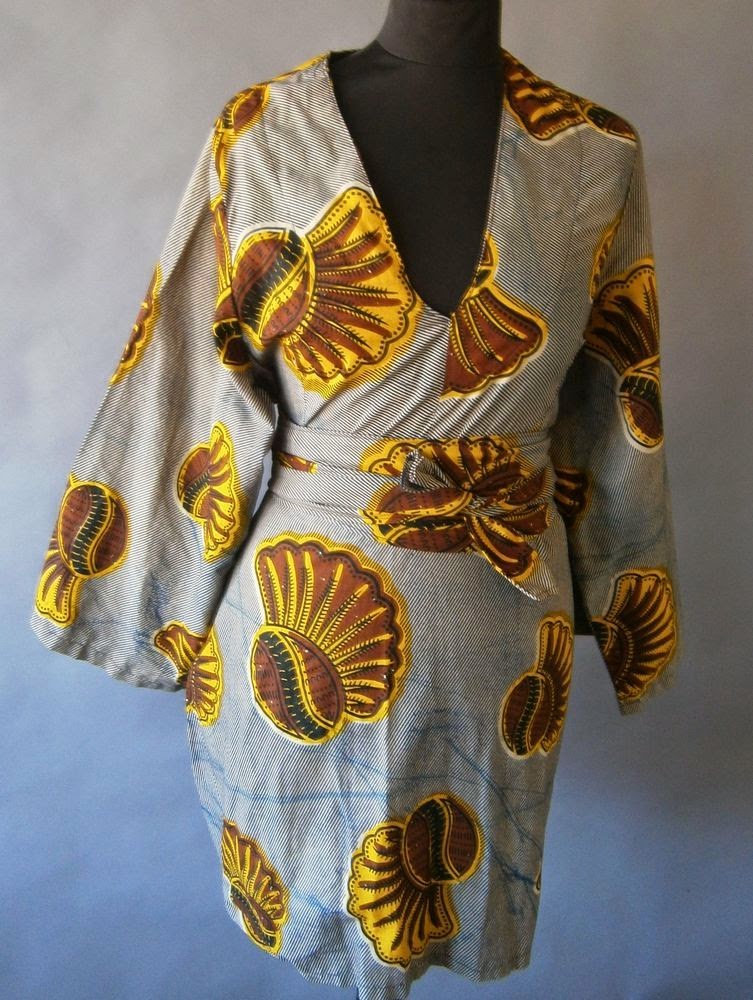 V neck African print tunic/dress