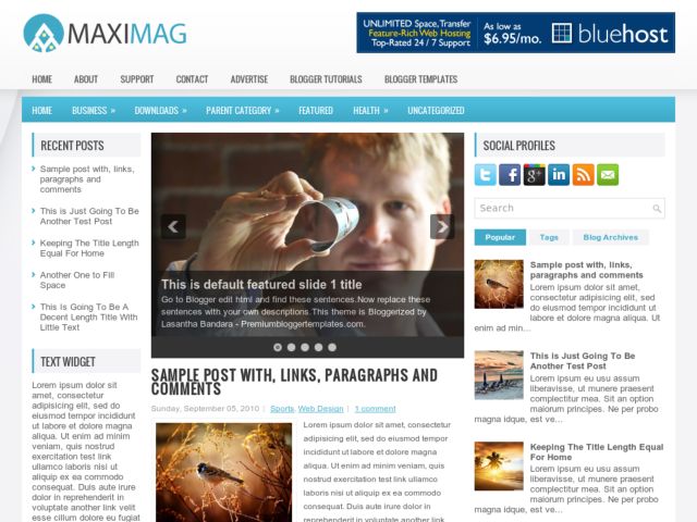 MaxiMag Blogger Template