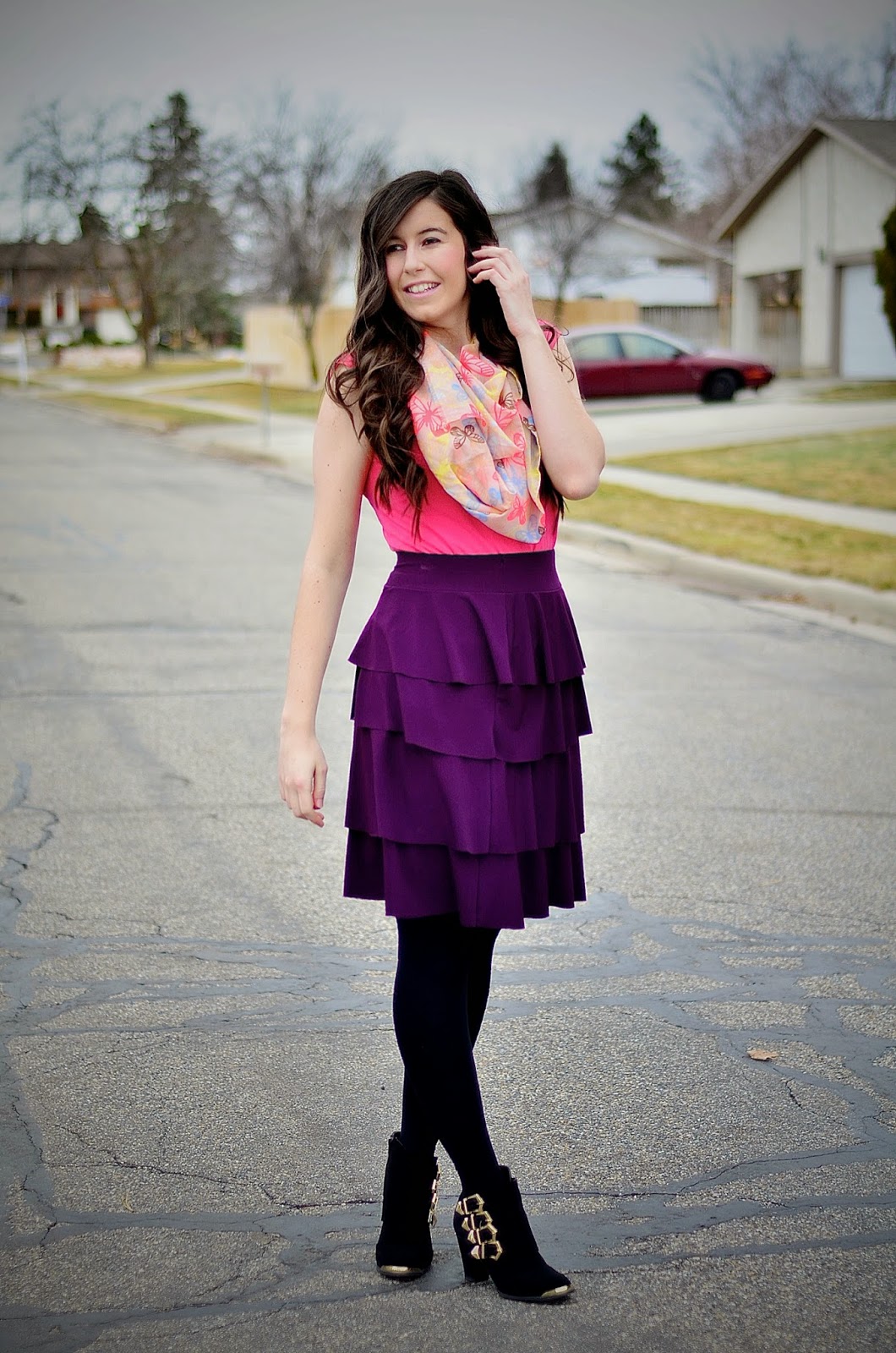 Love, Iris Review Kosher Casual Ruffle Skirt