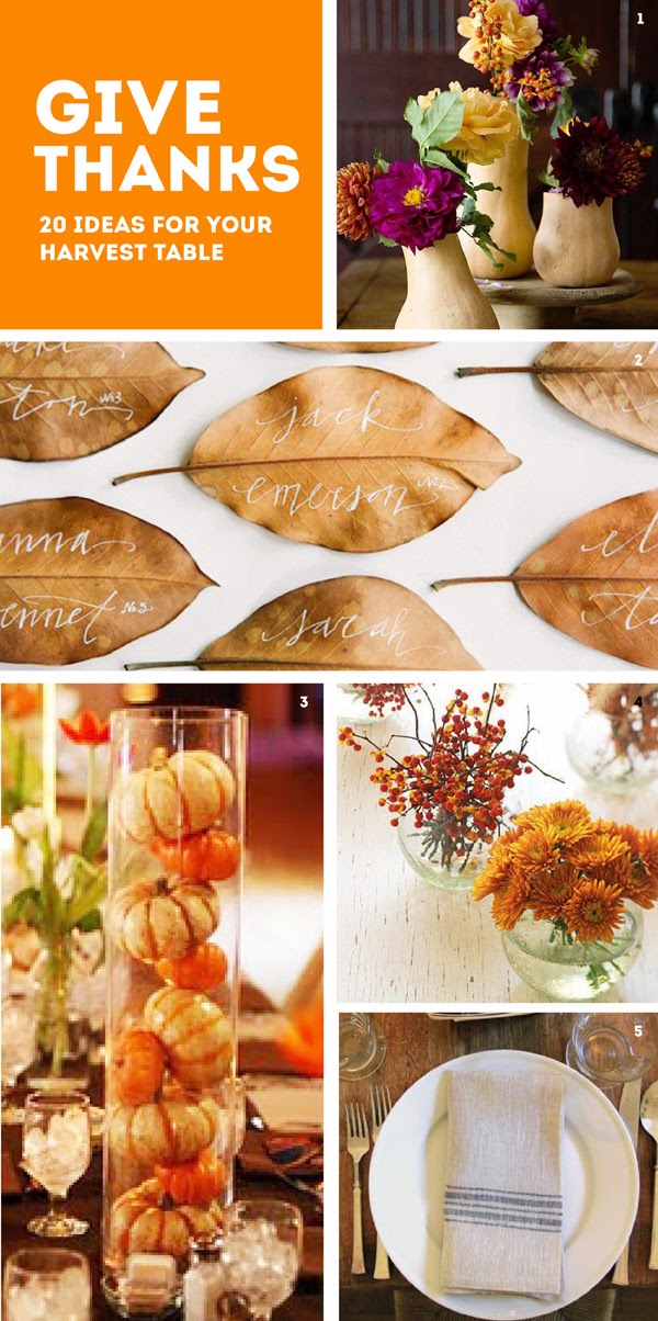 {GIVE THANKS 20 ideas for your harvest table} The Sweet Escape