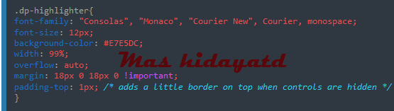 Cara membuat teks area dengan Syntax Highlighter : © social media com nama gambar