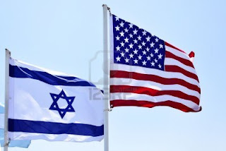 USA, Israeli flags