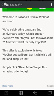 lazada wechat tablet promo