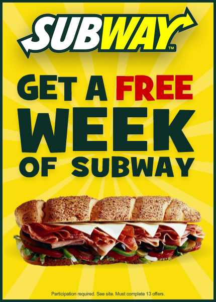 Free Subway Gift Card