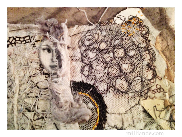 She who becomes between Awake and Dreaming - UnRuly Cloth & Canvas Art @ milliande.com, Contemporary Textile Art Gallery She who becomes between Awake and Dreaming - UnRuly Cloth & Canvas Art @ milliande.com, Contemporary Textile Art Gallery
