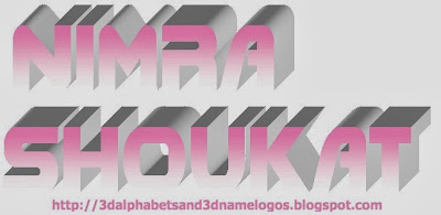Nimra Shoukat 3D Name Logo