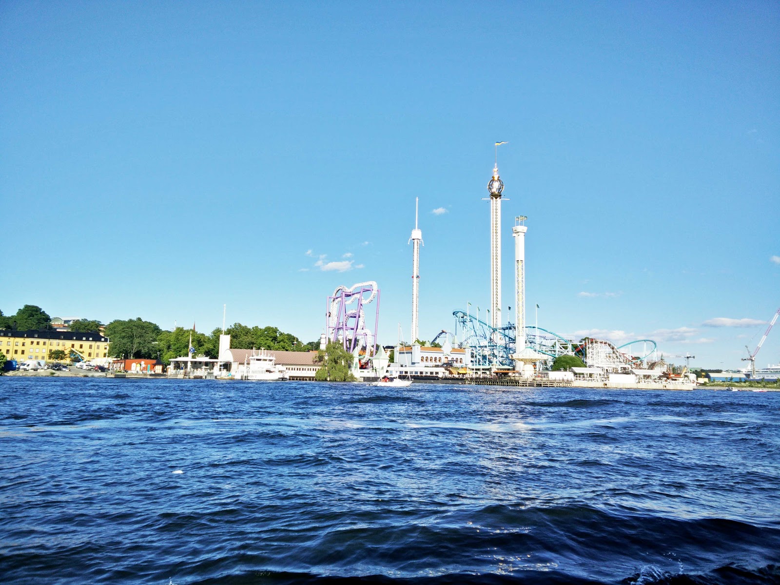 View of Djurgården from a boat View of Djurgården from a boat