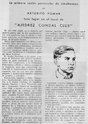 Artículo sobre Arturo Pomar en 1943