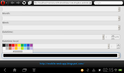 Opera Mobile run on Android Tablet Opera Mobile run on Android Tablet
