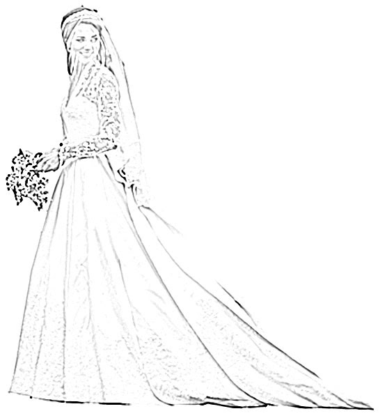 Kate Middleton Wedding Dress Sketch - Image Sketch Kate Middleton Wedding Dress Sketch - Image Sketch