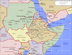 Map of the Horn of Africa