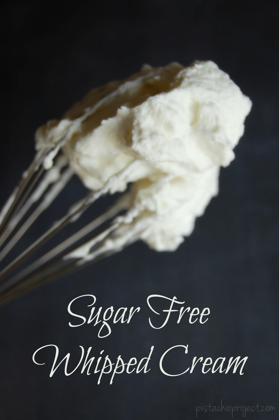 Sugar Free Whipped Cream - If you are in need of a delicious sugar free whipped cream then this is the whipped cream for you! No guilt as you pile on large scoops of whipped cream on to that yummy dessert!