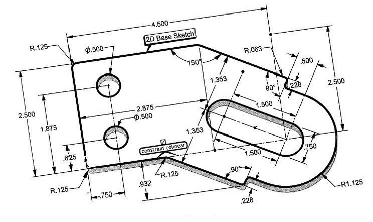 CAD Crusader: SOLIDWORKS, Part Design 5, Sketch Exercise1