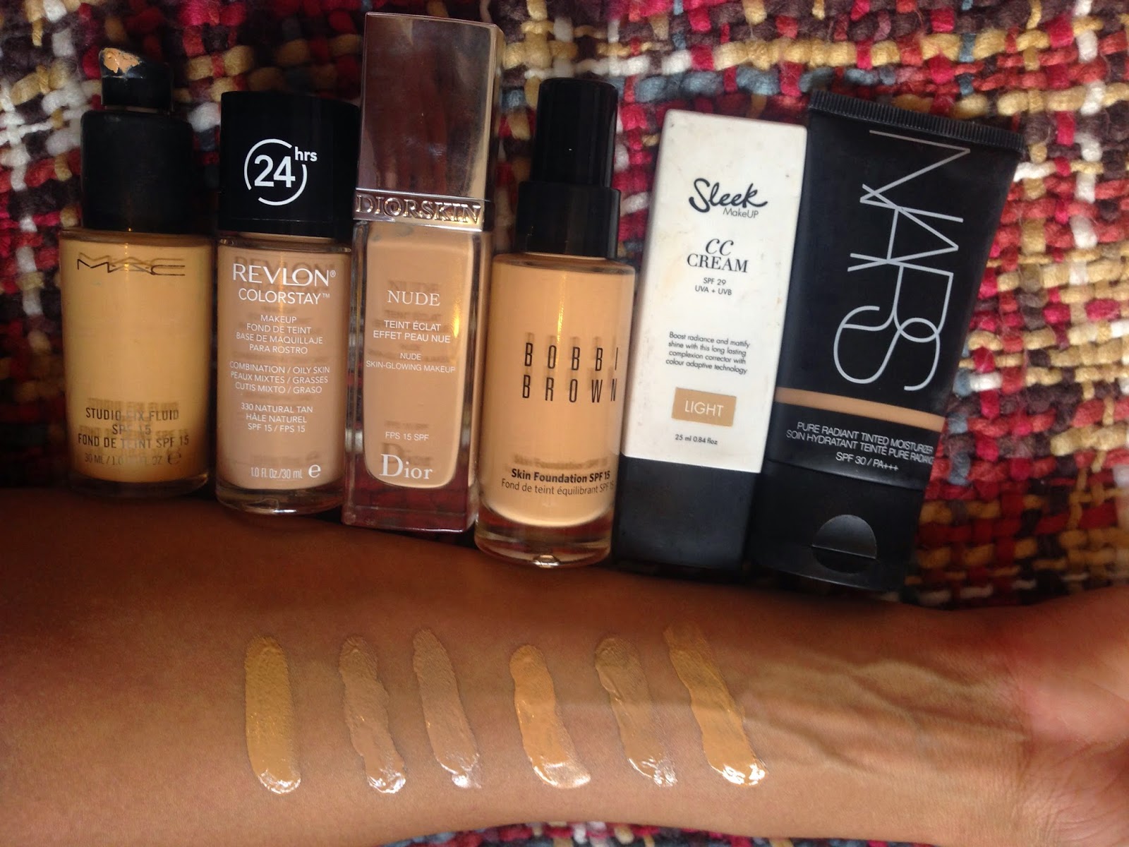 Foundation and Base Comparisons + Swatches Nars, MAC, Revlon & More
