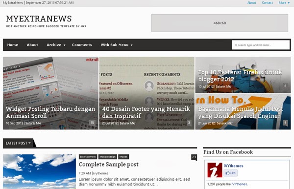 Latest Blogger template 2013, Blogger templates flat design model, Blogger templates magazine theme, New blogger template 2013