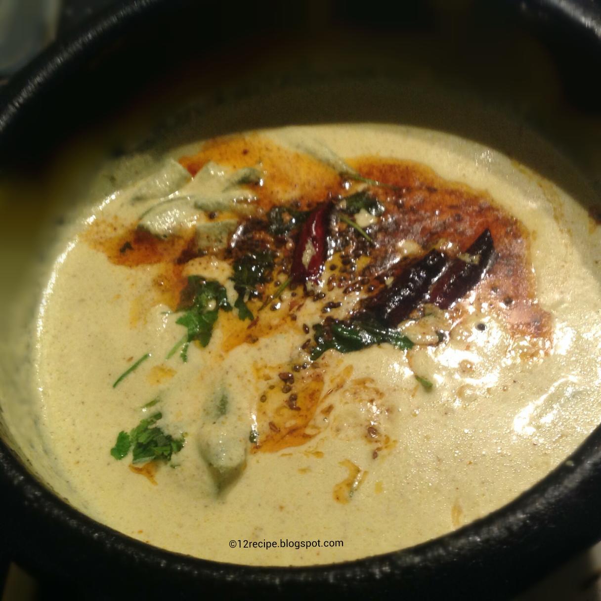 Vendakka Moru Curry / Okra Buttermilk Curry Recipe Book