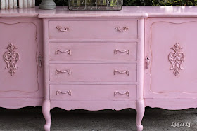 Vintage French Pink sideboard hand painted by Lilyfield life