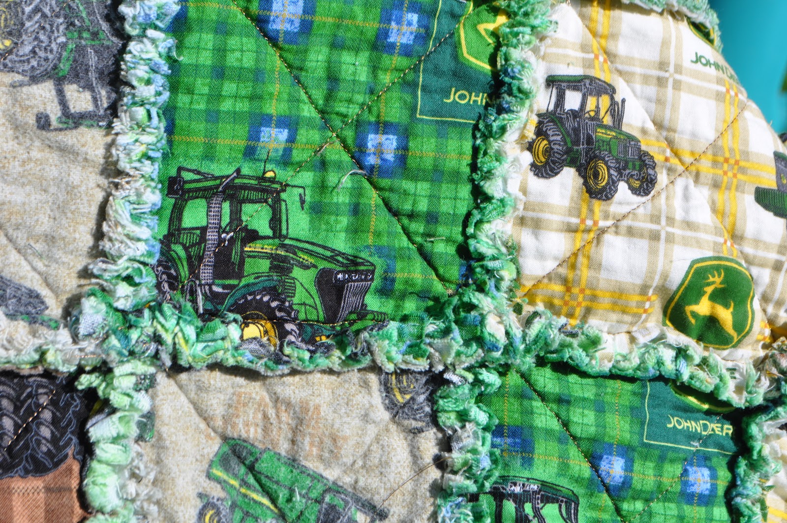 Richard and Tanya Quilts John Deere Rag Quilt