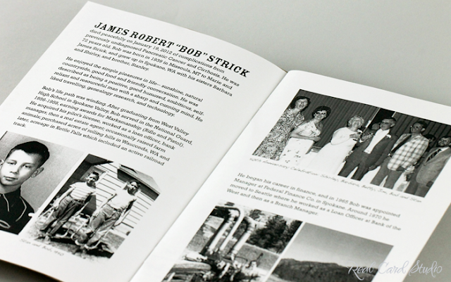 Real Card Studio funeral program booklet Memorial service program booklet