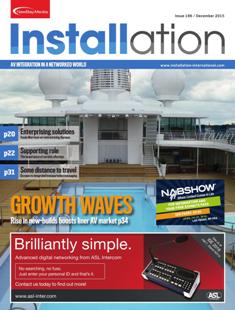 Installation 186 - December 2015 | ISSN 2052-2401 | TRUE PDF | Mensile | Professionisti | Tecnologia | Audio | Video | Illuminazione
Installation covers permanent audio, video and lighting systems integration within the global market. It is the only international title that publishes 12 issues a year.
The magazine is sent to a requested circulation of 12,000 key named professionals. Our active readership primarily consists of key purchasing decision makers including systems integrators, consultants and architects as well as facilities managers, IT professionals and other end users.
If you’re looking to get your message across to the professional AV & systems integration marketplace, you need look no further than Installation.
Every issue of Installation informs the professional AV & systems integration marketplace about the latest business, technology,  application and regional trends across all aspects of the industry: the integration of audio, video and lighting.