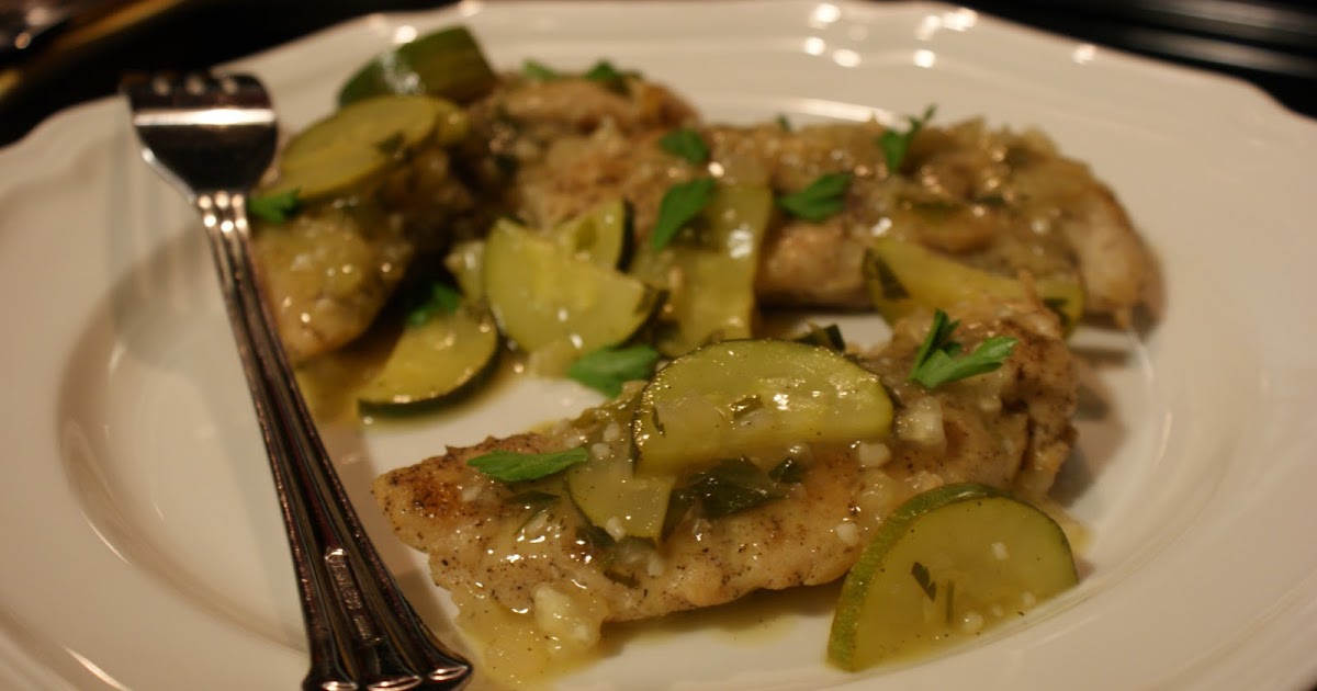 Becky Be Cookin' Chicken & Zucchini in a White Wine Sauce