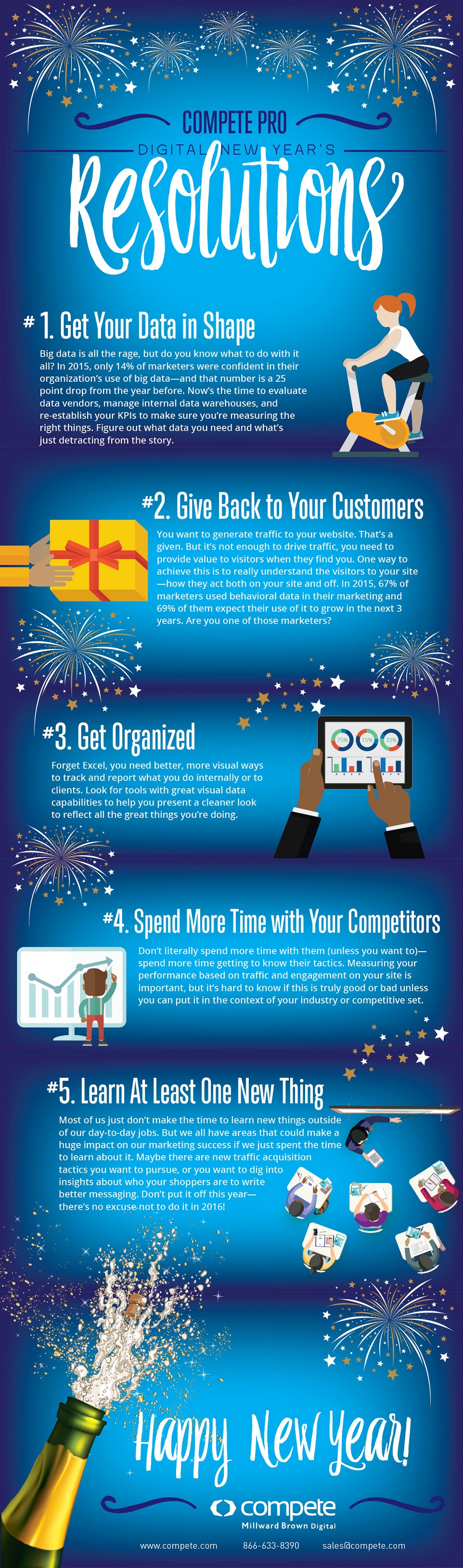 5 New Year's Resolutions You Can Apply to Your Marketing Life - #infographic 5 Digital Marketing Resolutions You Can’t Afford to Break in 2016 - #infographic