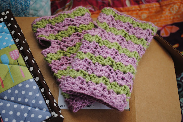 crochet wrist warmers