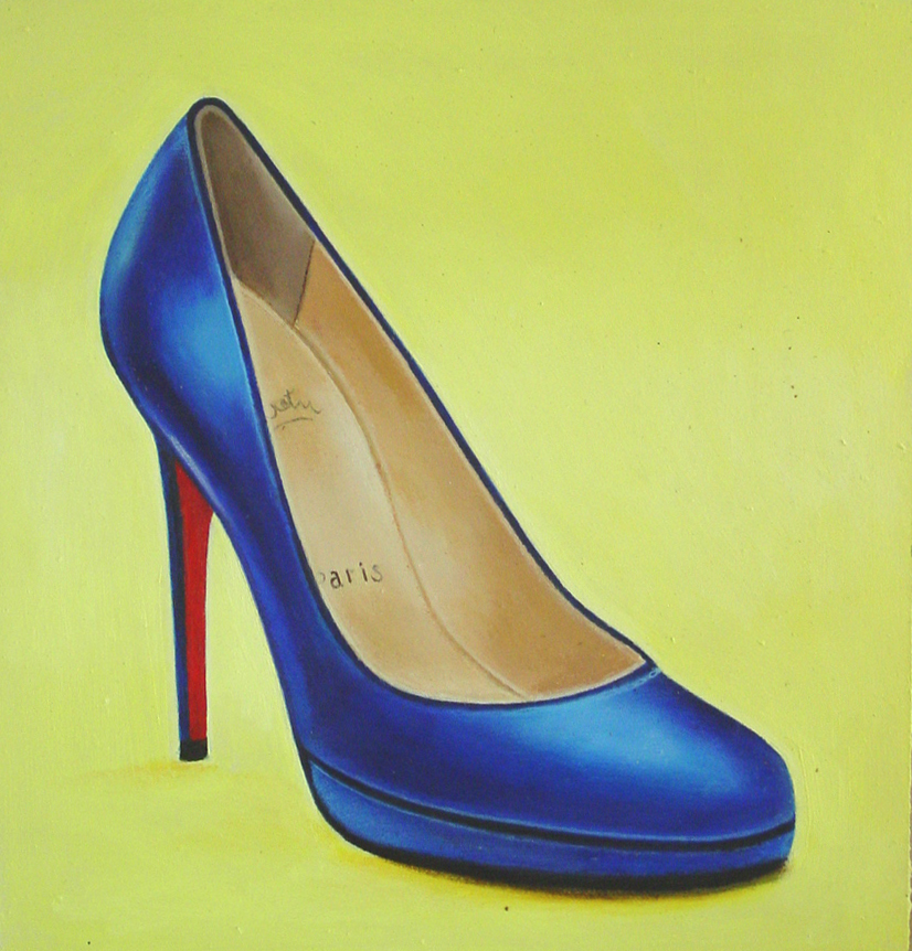 Daily realism paintings by Gerard Boersma Christian Louboutin 11 Still Life Painting Of Blue