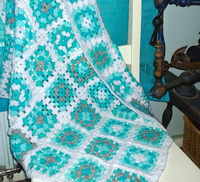 Granny's squares and baby blanket