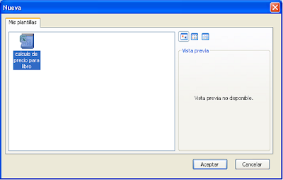 Cuadro de diálogo Mis plantillas Cuadro de diálogo Mis plantillas
