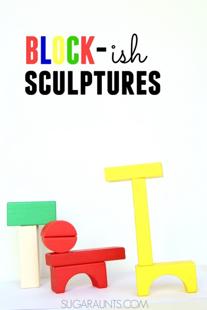 Block sculptures based on the book Ish by Peter H. Reynolds