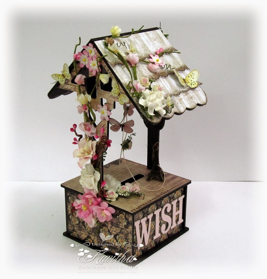 Kalalayaa's Art Stuido Kaisercraft MDF wishing well