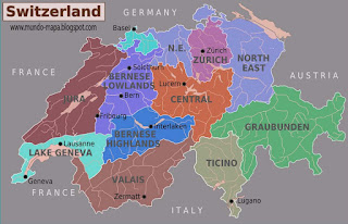 Suiza Mapa Geografi Político