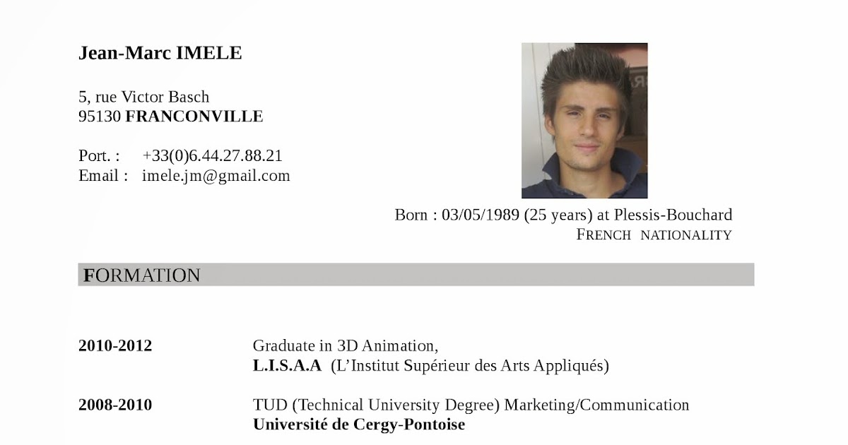 profile of resume