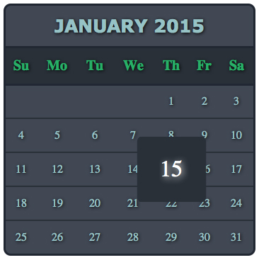how to make a calendar using html fancy html calendar styled with css using hover enlarge how to make a calendar using html fancy html calendar styled with css using hover enlarge