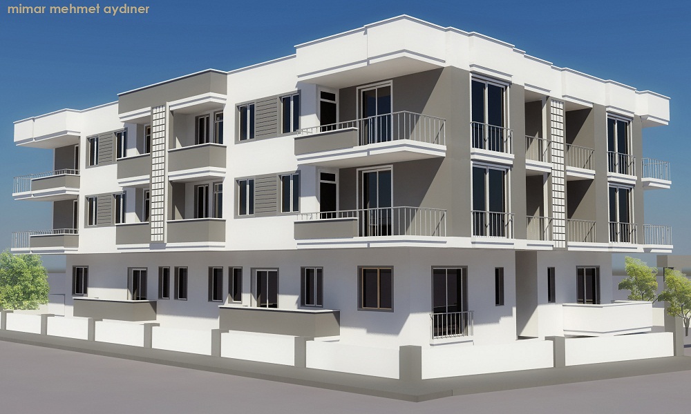 Mimar Mehmet Aydıner Antalya�da Çeşitli Konut Projeleri 3DS Max