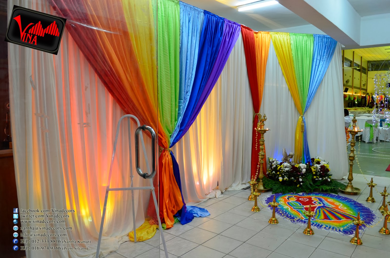 Rainbow Color Concept Wedding Dinner Decoration at SRJK (C) Batu 14, Puchong Hall (Ledchumanan Weds Nancy Nani) on 08th February Decoration by Vina Canopy & Decor Rainbow Color Concept Wedding Dinner Decoration at SRJK (C) Batu 14, Puchong Hall (Ledchumanan Weds Nancy Nani) on 08th February Decoration by Vina Canopy & Decor