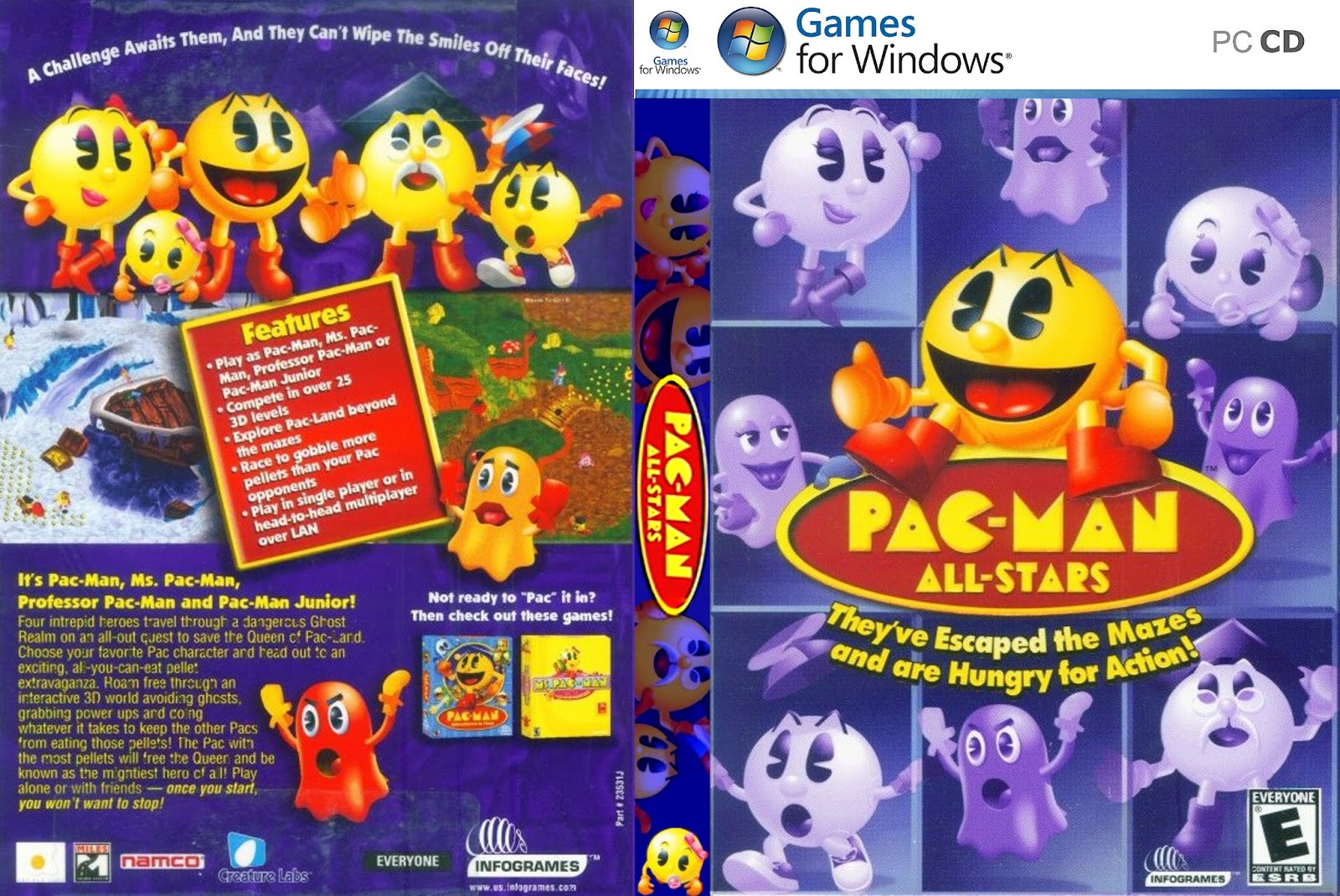Nathan DiYorio's Blog PacMan AllStars (Windows) DVD Inserts