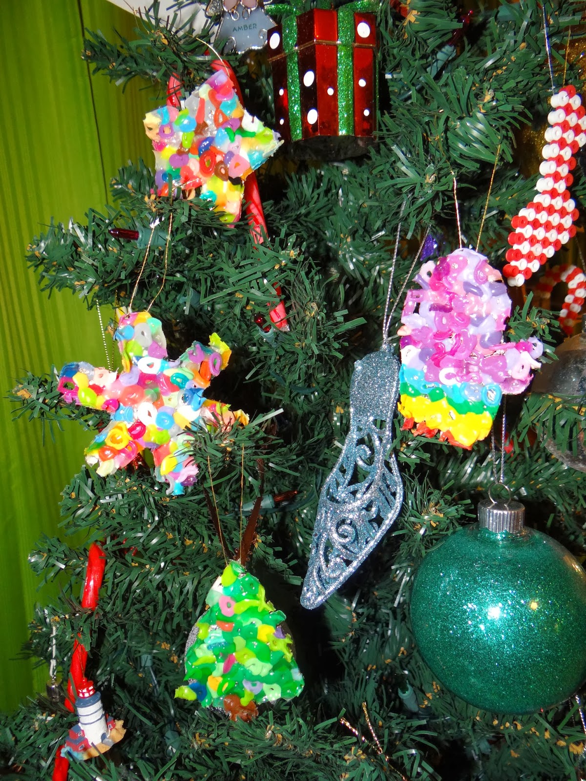 Amber's Craft a Week Blog Perler Fuse Bead Ornaments Another Technique