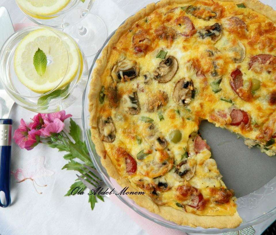 Dr Ola's kitchen Sausage Mushroom Quiche