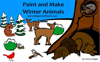 http://www.sheppardsoftware.com/scienceforkids/seasons/paintandmake/paintandmakewinteranimals.htm