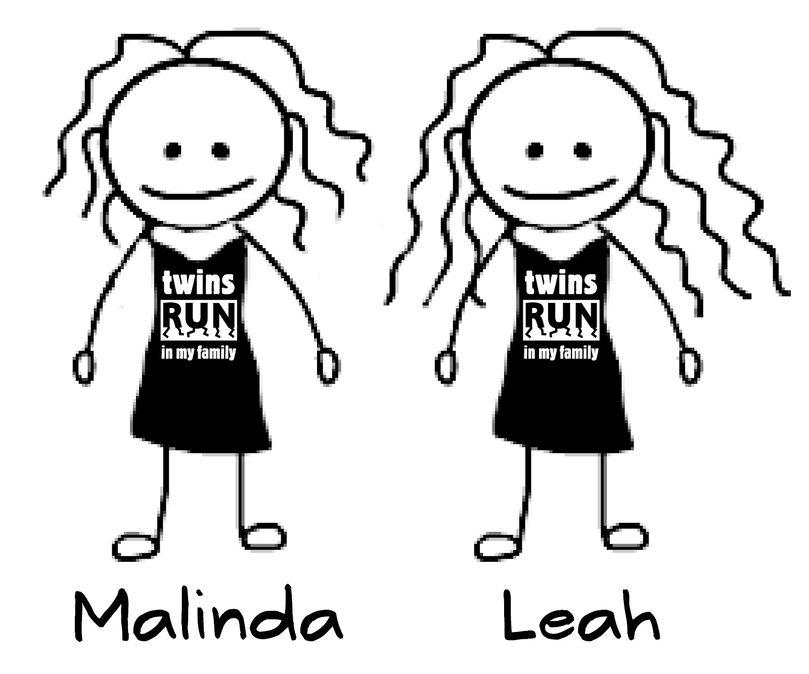 TWINS RUN in our family TWINS RUN in Our Family Logo Designs by