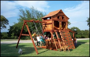 Maverick Swing Set Wrap Around Porch Backyard Fun Factory