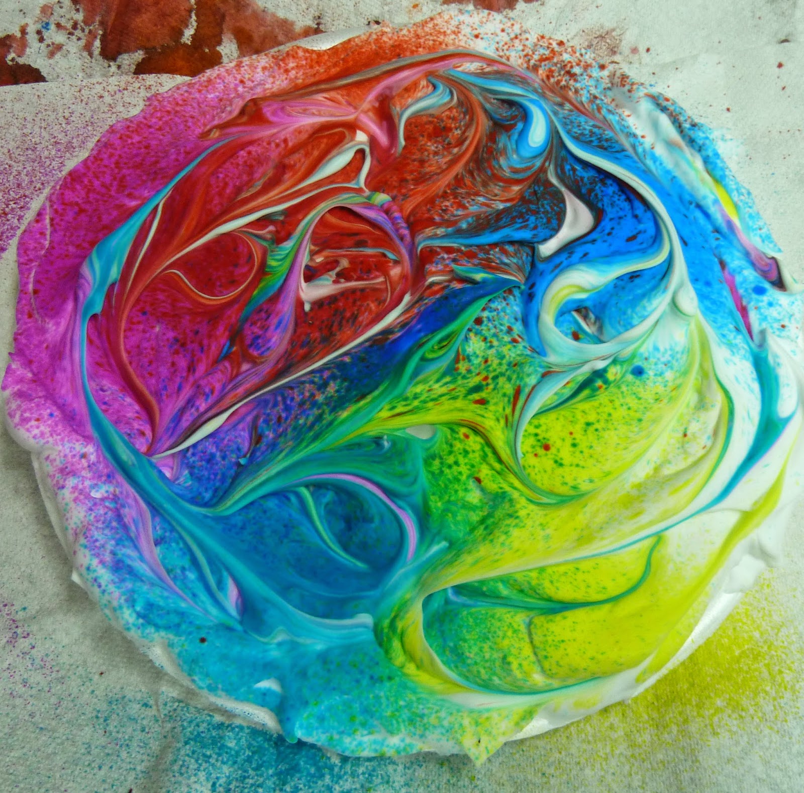 The Queen of Creativity Shaving Cream and Spray Inks