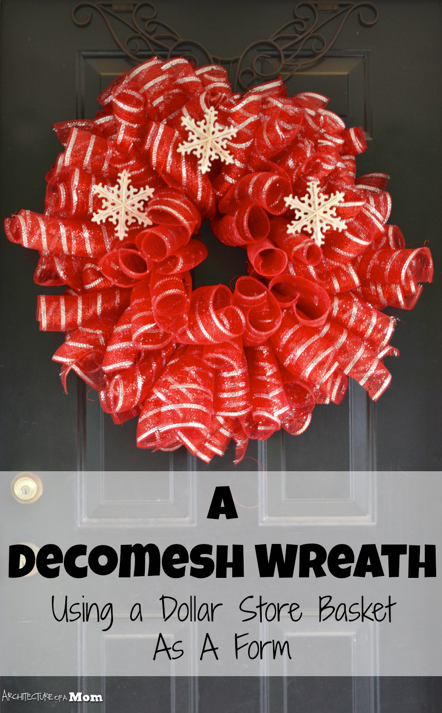 Architecture Of A Mom Deco Mesh Wreath From Dollar Basket Deco Mesh Wreath From A Dollar Basket