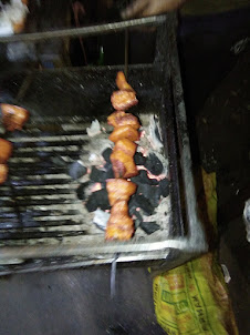 Barbequed Pork on the street at "Police Bazaar" in Shillong.