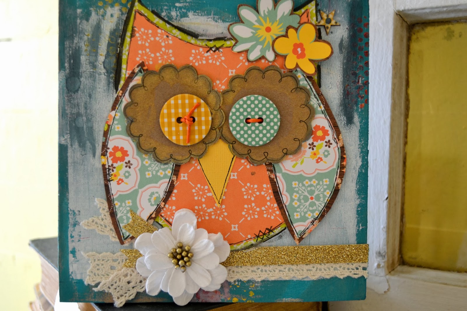 blackflipflops Autumn Owl Mixed Media Art