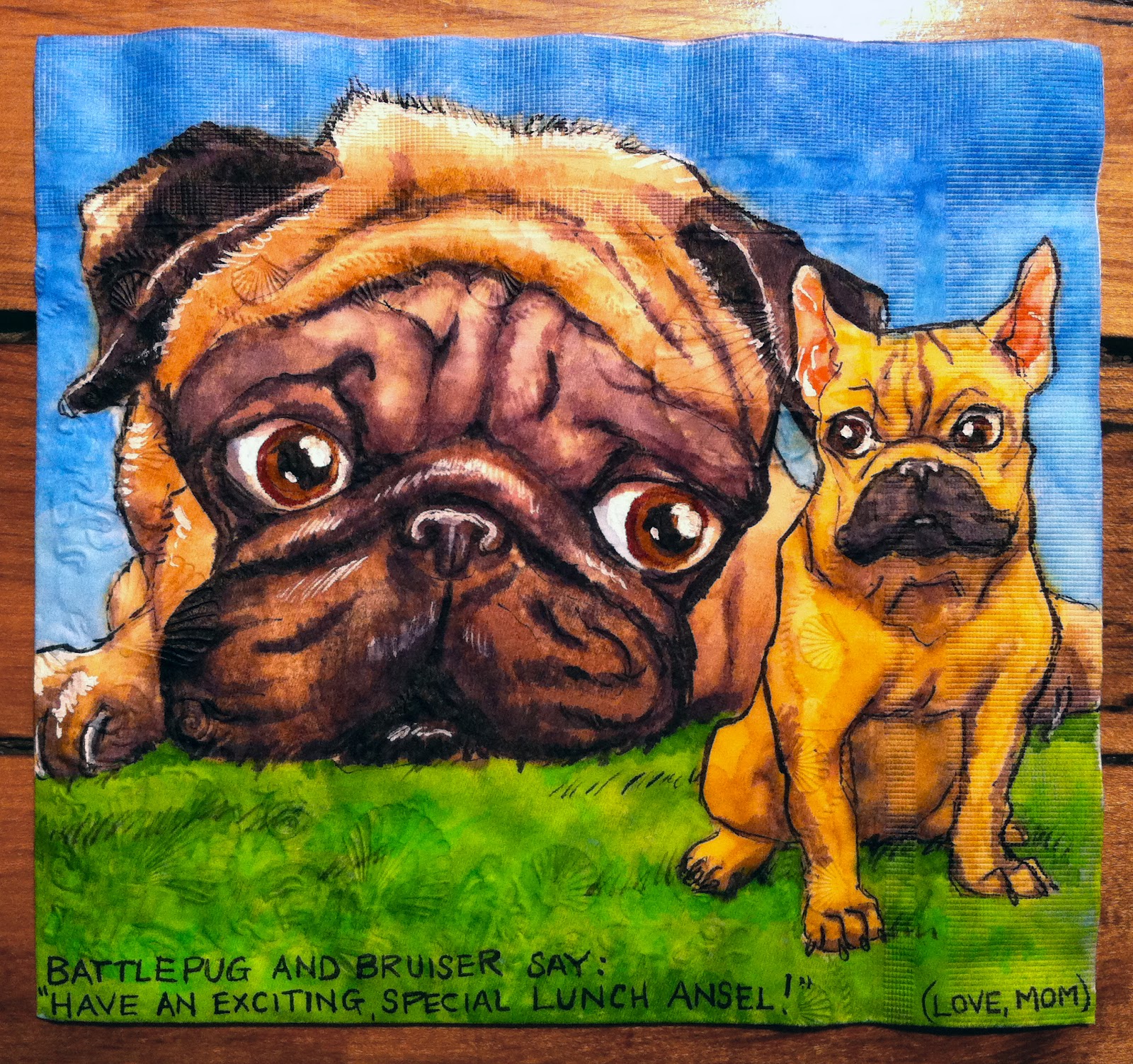 battle pug daily napkins battlepug and le bruiser from guarding the battle pug daily napkins battlepug and le bruiser from guarding the