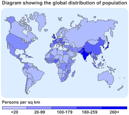 world population distribution